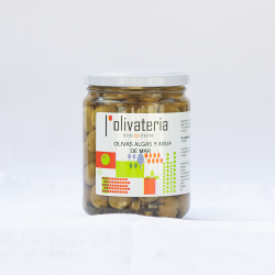 Organic seaweed and seawater olives